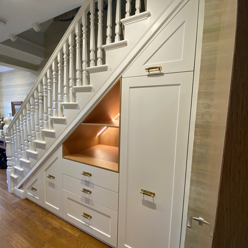 Bespoke under stair storage units in Kew TW9
